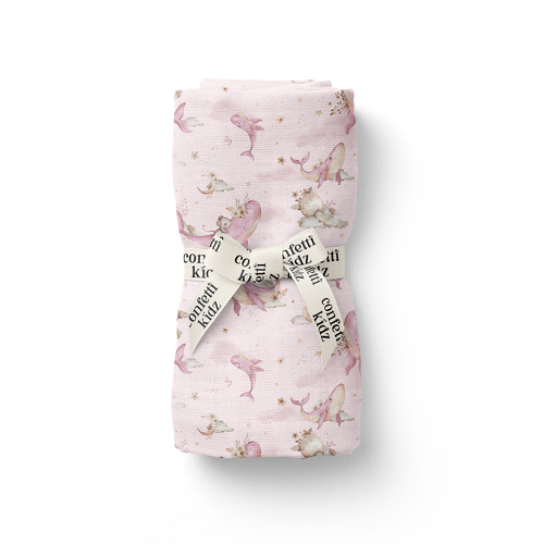 Confetti Kidz Organic Muslin Wrap | Whimsical Whale
