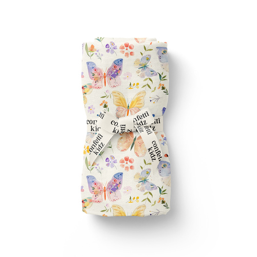 Confetti Kidz Organic Muslin Wrap | Butterfly Blooms 