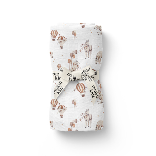 Confetti Kidz Organic Muslin Wrap | Sky Stallions