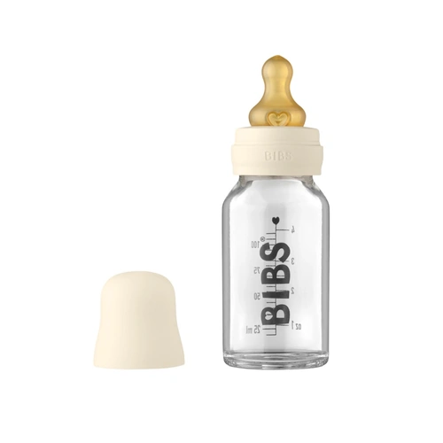 BIBS 110ml Glass Bottle Set | Ivory