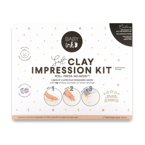 Baby Ink Clay Impressions Kit & Frame | White
