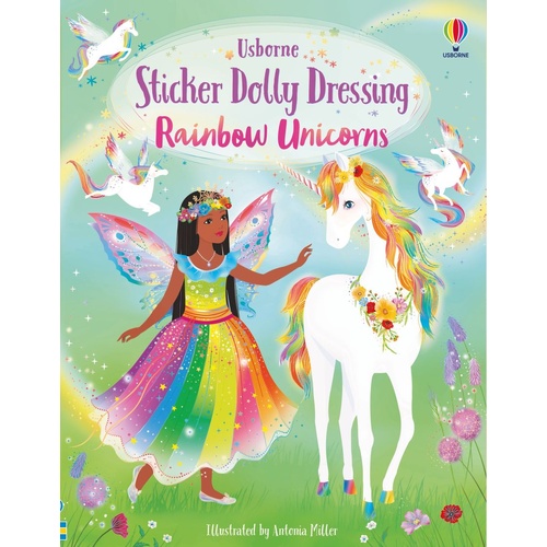 Usborne Sticker Dolly Dressing Book | Rainbow Unicorns