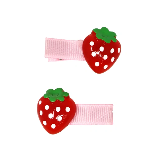 Strawberry Pop Hair Clips