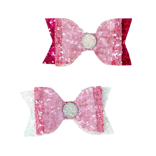 Dreamland Glitter Bow Hair Clips