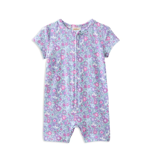 Milky Pretty Posy Zip Romper