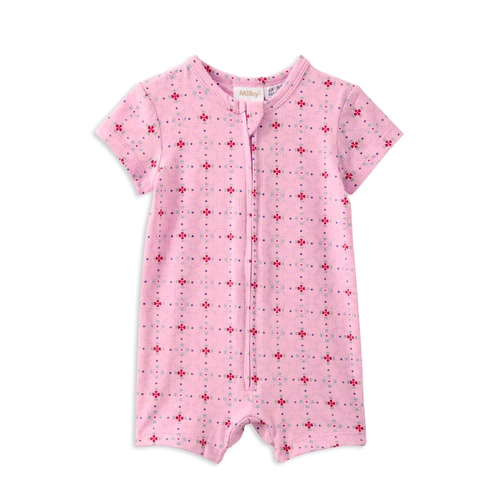 Milky Fleur Zip Romper