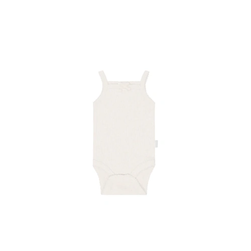 Jamie Kay Organic Cotton  Modal Singlet Bodysuit Icing Marle
