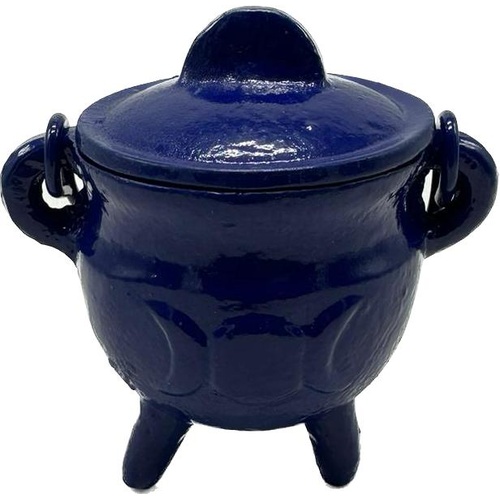 Mini Potion Triple Moon Cauldron with Lid | Blue