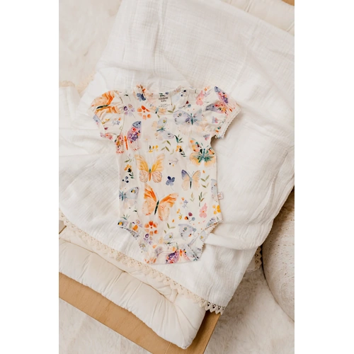 Confetti Kidz Butterfly Blooms Bamboo Baby Bodysuit