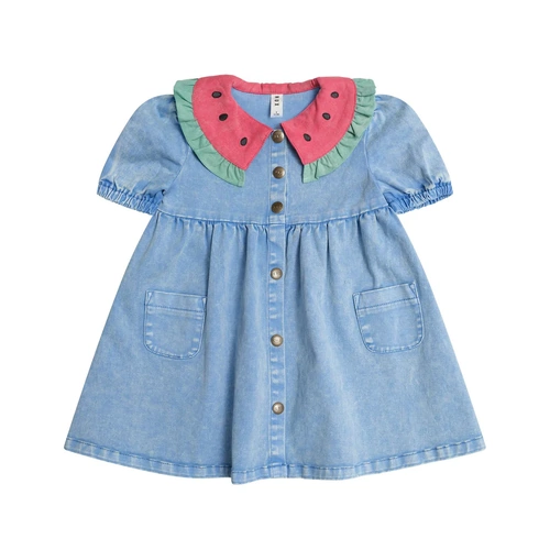 Huxbaby I Carried a Watermelon Denim Dress