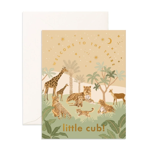 Fox & Fallow Welcome Little Cub Greeting Card