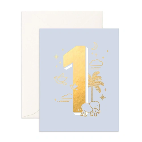 Fox & Fallow 1st Birthday Card | Animals Design