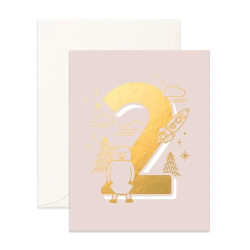 Fox & Fallow 2nd Birthday Card | Animals Design