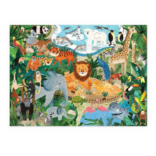 Crocodile Creek Little Building Puzzle 24 pc | Zoo