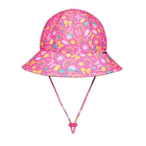 Bedheads Girls Ponytail Swim Bucket Hat | Summertime