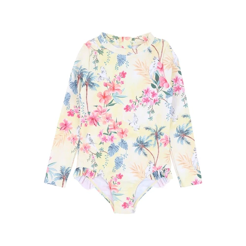 Minihaha Milana Yellow Long  Sleeved Sunsuit