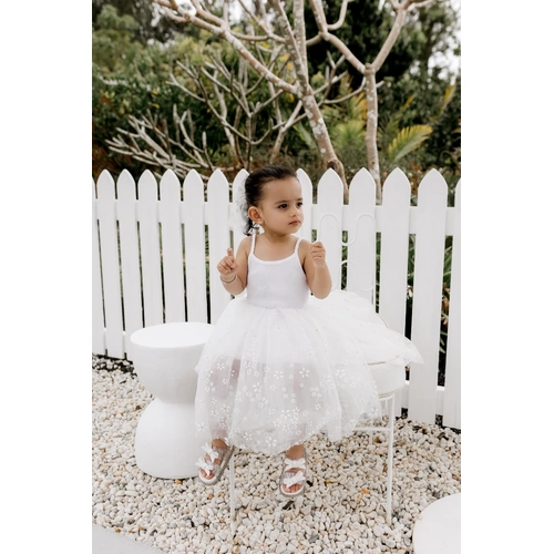 Floral Tulle Party Dress | Snow White