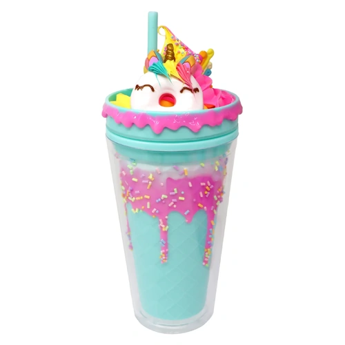 Pink Poppy Candy Drinking Cup - Aqua