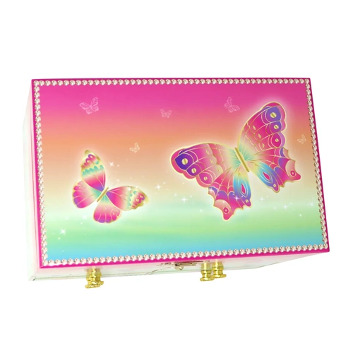 Rainbow Butterfly Medium Musical Jewellery Box