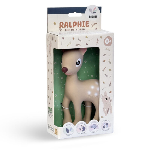 Ralphie Deer Rubber Teether Rattle & Bath Toy