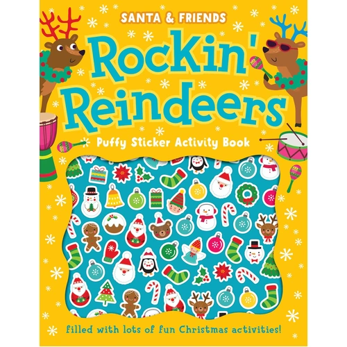 Santa & Friends Rockin' Reindeers Puffy Sticker Book