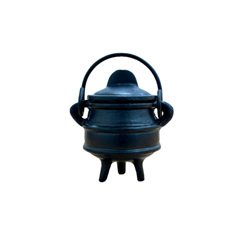 Mini Potion Cauldron with Lid | Black