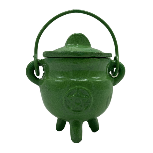 Mini Potion Triple Moon Cauldron with Lid | Green