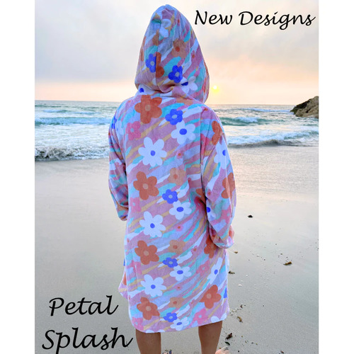 Back Beach Petal Splash Towel Robe Beach Gown