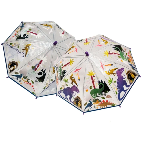 Floss & Rock Colour Change Kids Umbrella | Dinosaur