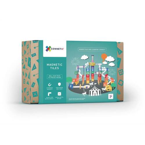 Connetix Tiles Rainbow 92 Piece Ball Run