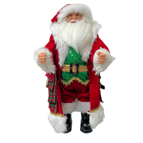 Cotton Candy Santa Clause | Green Sparkly Vest